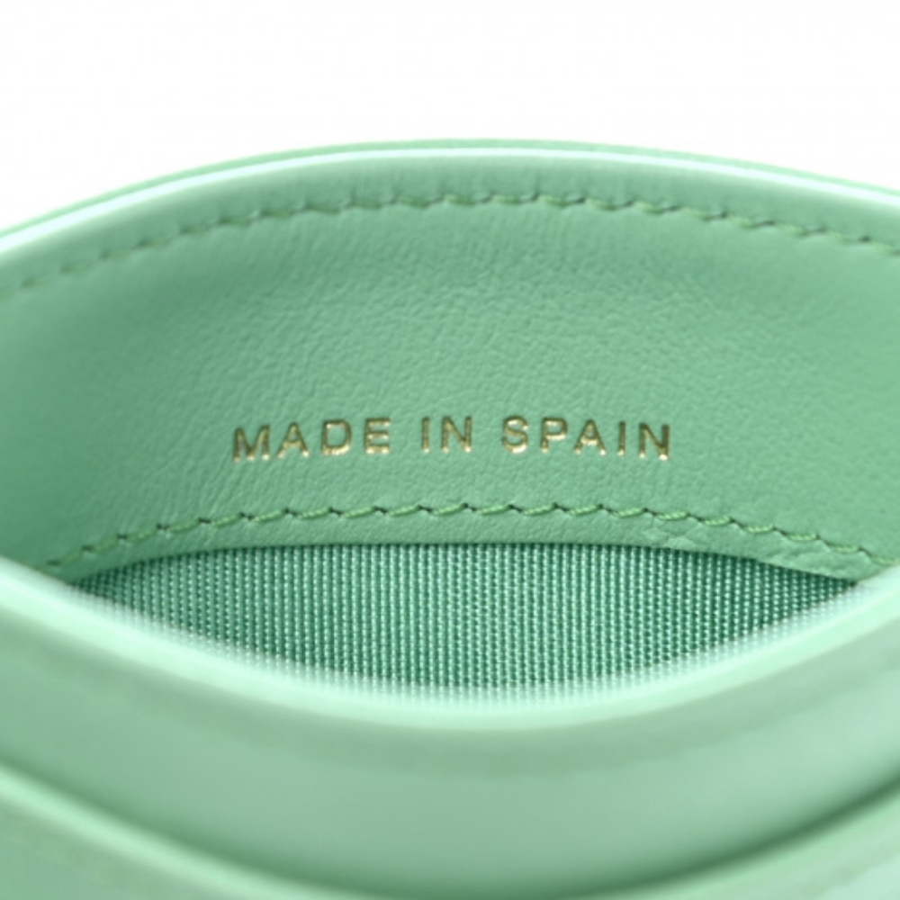 BNIB NWT! Chanel CC Shiny Goatskin Quilted C24 19 Card Holder Green Tiffany Blue - Picture 3 of 10